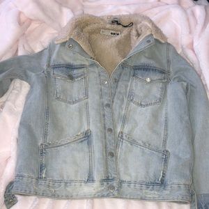 TopShop Jean Fur Jacket